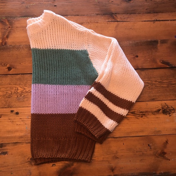 Striped Accent Sweater - Picture 3 of 4